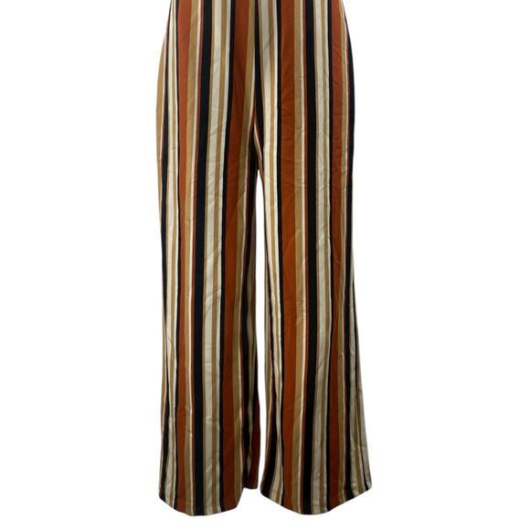 Urban Outfitters Multicolor Striped Sleeveless Wide Leg Romper Jumpsuit Size M - Picture 4 of 6